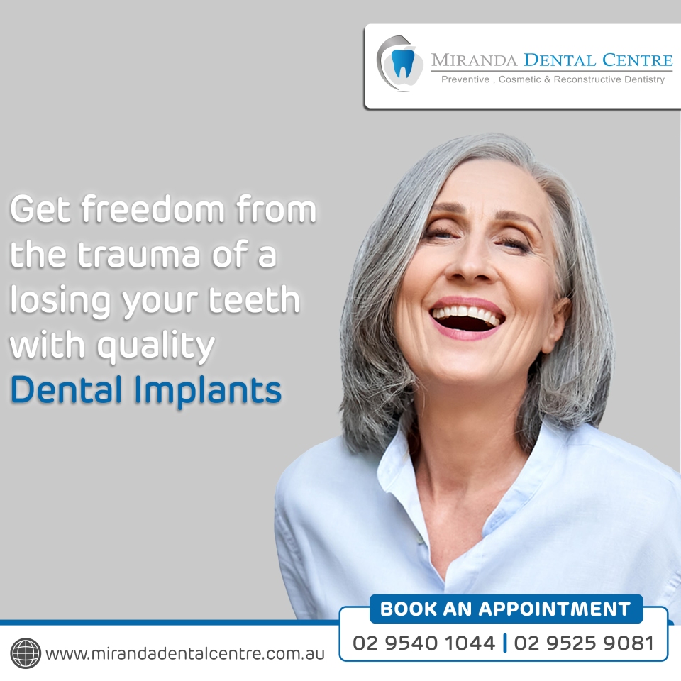 Get freedom from the trauma Of a losing your teeth with quality Dental Implants